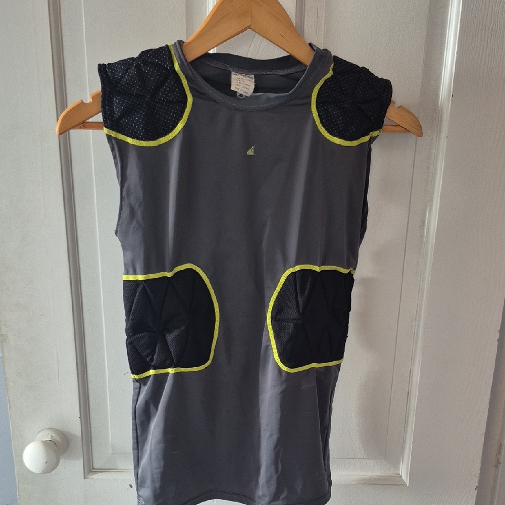 Gray Sleeveless Athletic Top with Black Accents